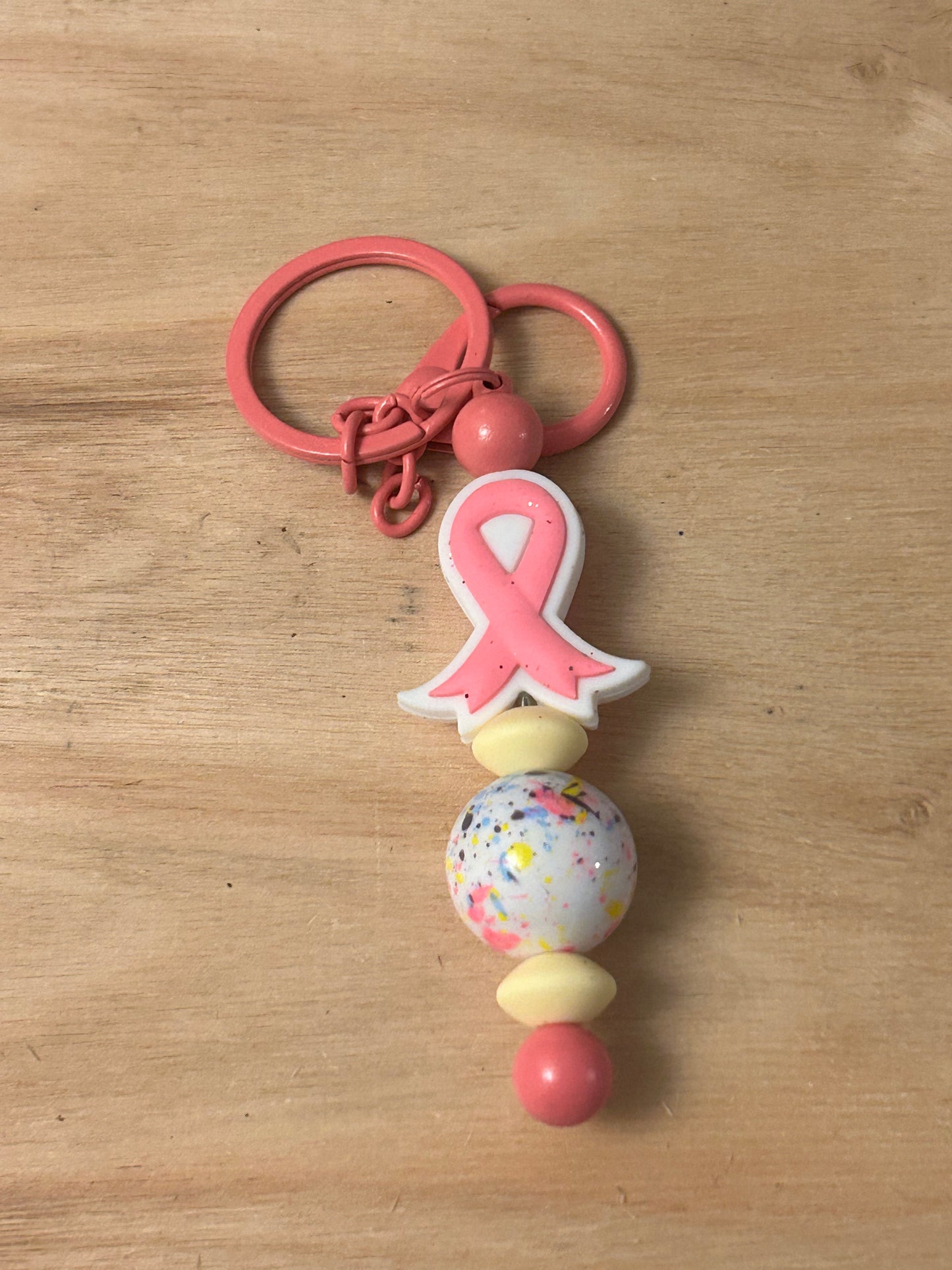 Pink Ribbon Keychain
