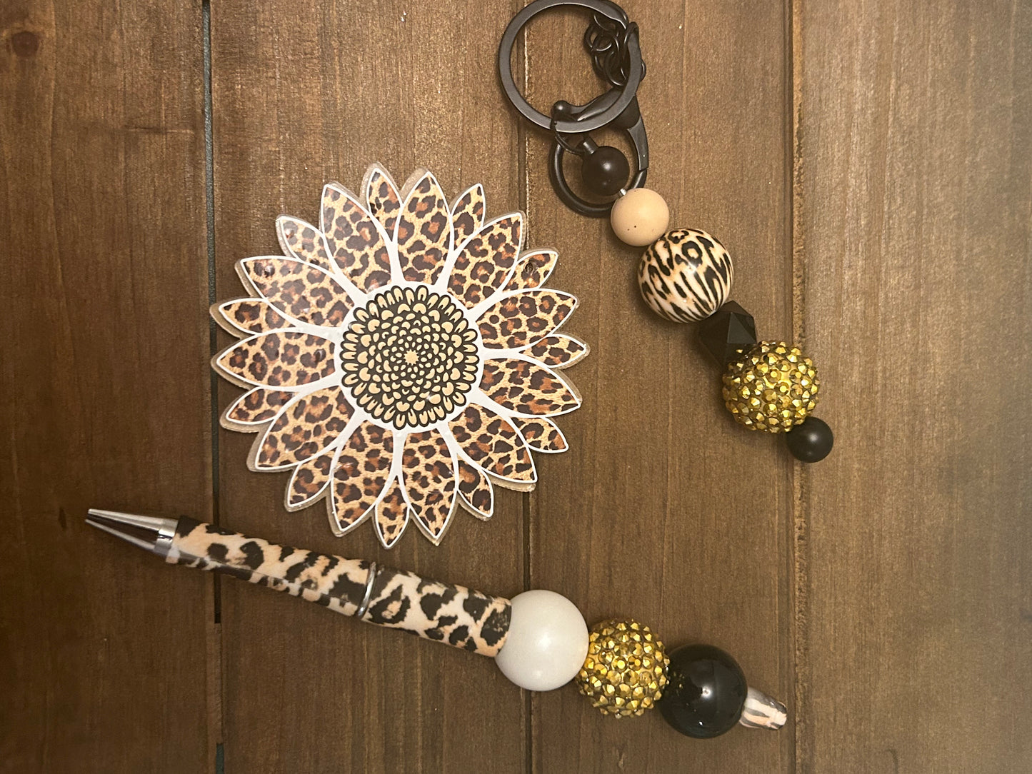 Sunflower Leopard Matching set