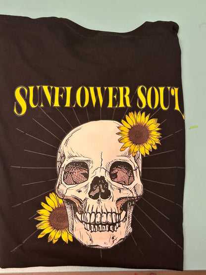 Sunflower Soul Skull T-shirt